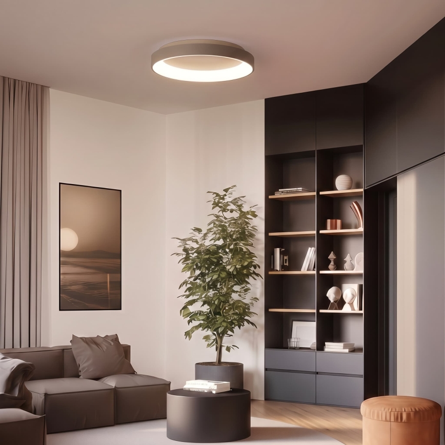 BRILAGI - LED zatemnjiva stropna svetilka FALCON II LED/99W/230V 3000-6500K premer 60 cm bela/bež + daljinski upravljalnik