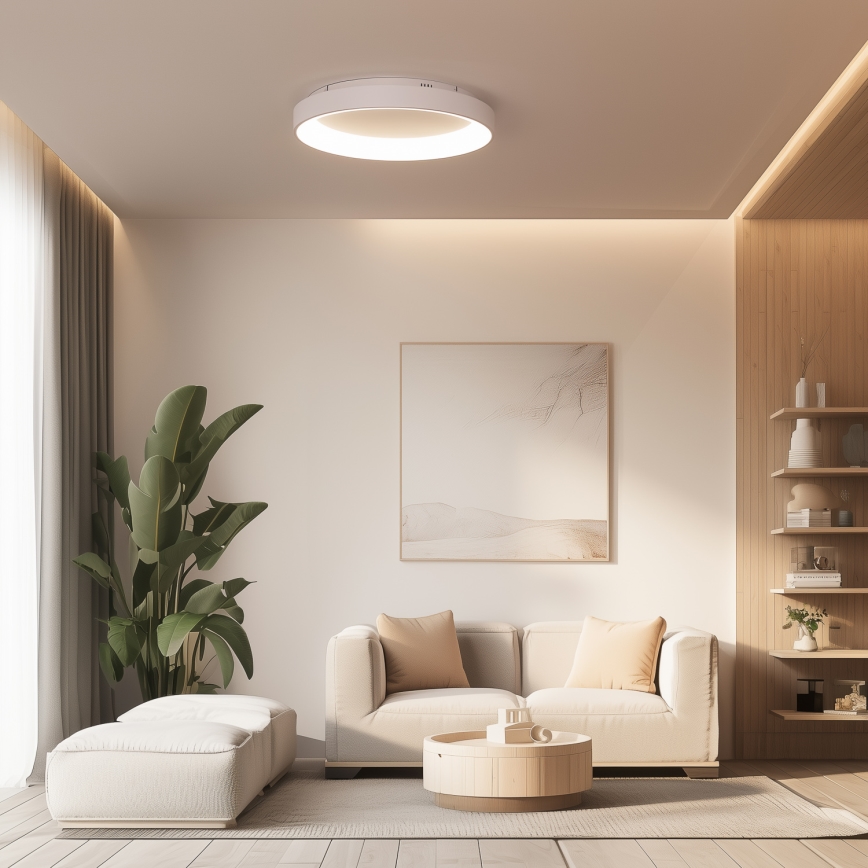 Brilagi - LED stmievateľné stropné svietidlo FALCON II LED/99W/230V 3000-6500K pr. 60 cm biela + diaľkové ovládanie