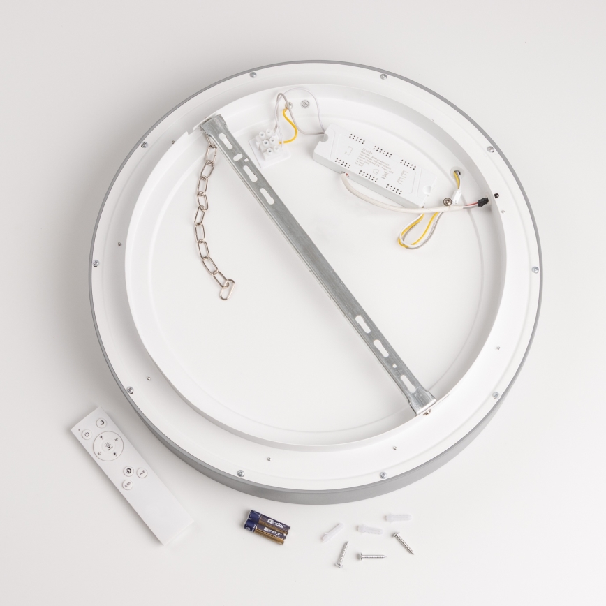 Brilagi - Stmievateľné LED stropné svietidlo FALCON LED/80W/230V 3000-6500K priemer 60 cm šedá + diaľkové ovládanie