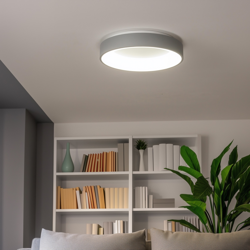 Brilagi - Stmievateľné LED stropné svietidlo FALCON LED/80W/230V 3000-6500K priemer 60 cm šedá + diaľkové ovládanie