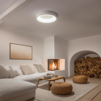 Brilagi - LED Stmievateľné stropné svietidlo FALCON LED/80W/230V 3000-6500K pr. 60 cm biela + diaľkové ovládanie