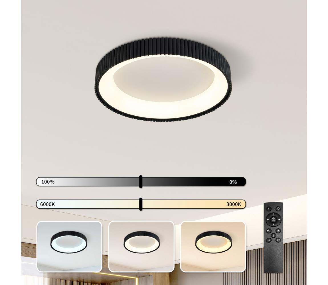 Brilagi - LED stmievateľné stropné svietidlo FALCON MODERN LED/30W/230V 40 cm čierne +DO BRI499