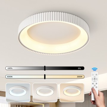 Brilagi - LED stmievateľné stropné svietidlo FALCON MODERN LED/54W/230V 3000-6000K 60 cm biela + diaľkové ovládanie