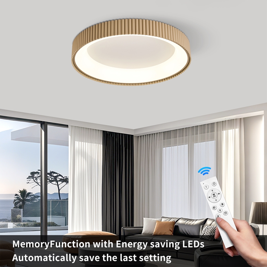 Brilagi - LED stmievateľné stropné svietidlo FALCON MODERN LED/54W/230V 3000-6500K 60 cm béžové + diaľkové ovládanie