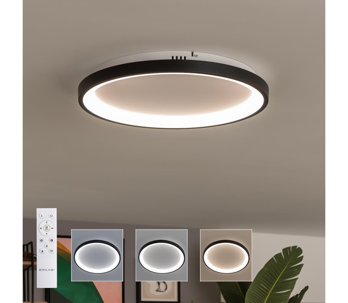Brilagi -LED stmievateľné stropné svietidlo FALCON SLIM LED/42W/230V priemer 50 cm čierna+DO BRX1330-500/CR
