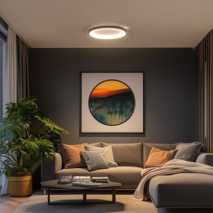 Brilagi - LED Stmievateľné stropné svietidlo FALCON SLIM LED/42W/230V 3000-6500K pr. 50 cm čierna + diaľkové ovládanie