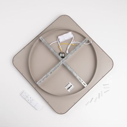 BRILAGI - LED stmievateľné stropné svietidlo FALCON SLIM LED/50W/230V 3000-6500K 50x50 cm béžové + diaľkové ovládanie