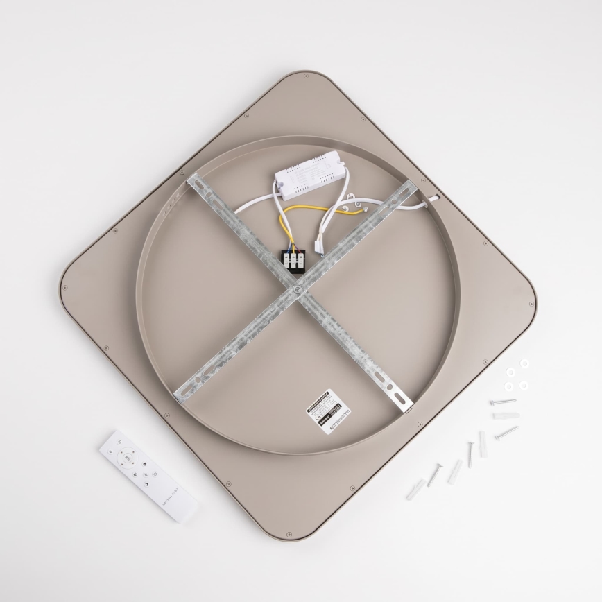 BRILAGI - LED stmievateľné stropné svietidlo FALCON SLIM LED/50W/230V 3000-6500K 50x50 cm béžové + diaľkové ovládanie