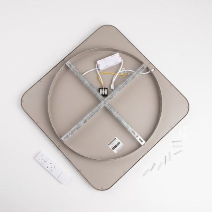 BRILAGI - LED stmievateľné stropné svietidlo FALCON SLIM LED/50W/230V 3000-6500K 50x50 cm biela/bežová + diaľkové ovládanie