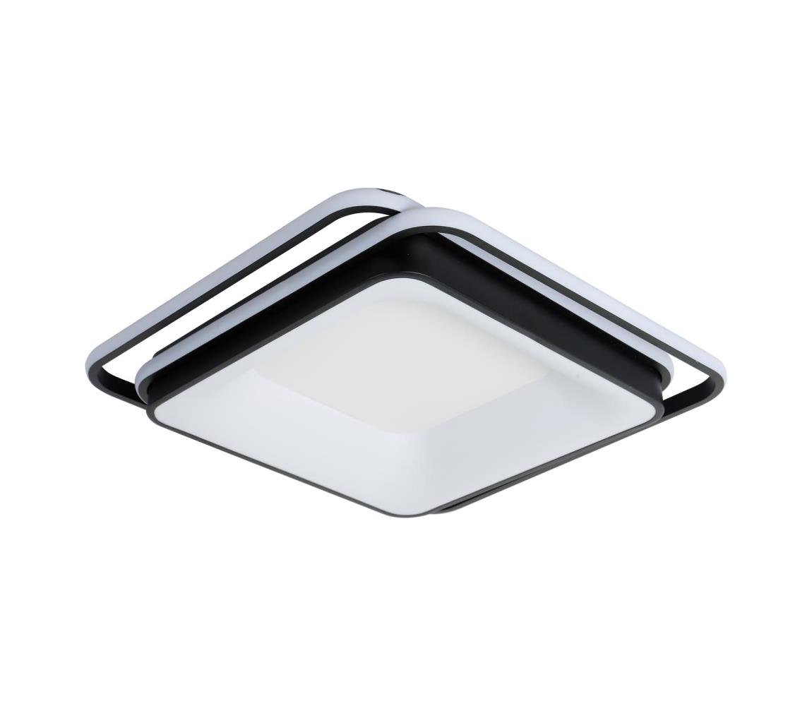 Brilagi - LED stmievateľné stropné svietidlo FLARE LED/102W/230V 50x50 cm čierne + diaľkové ovládanie BRMXC2979