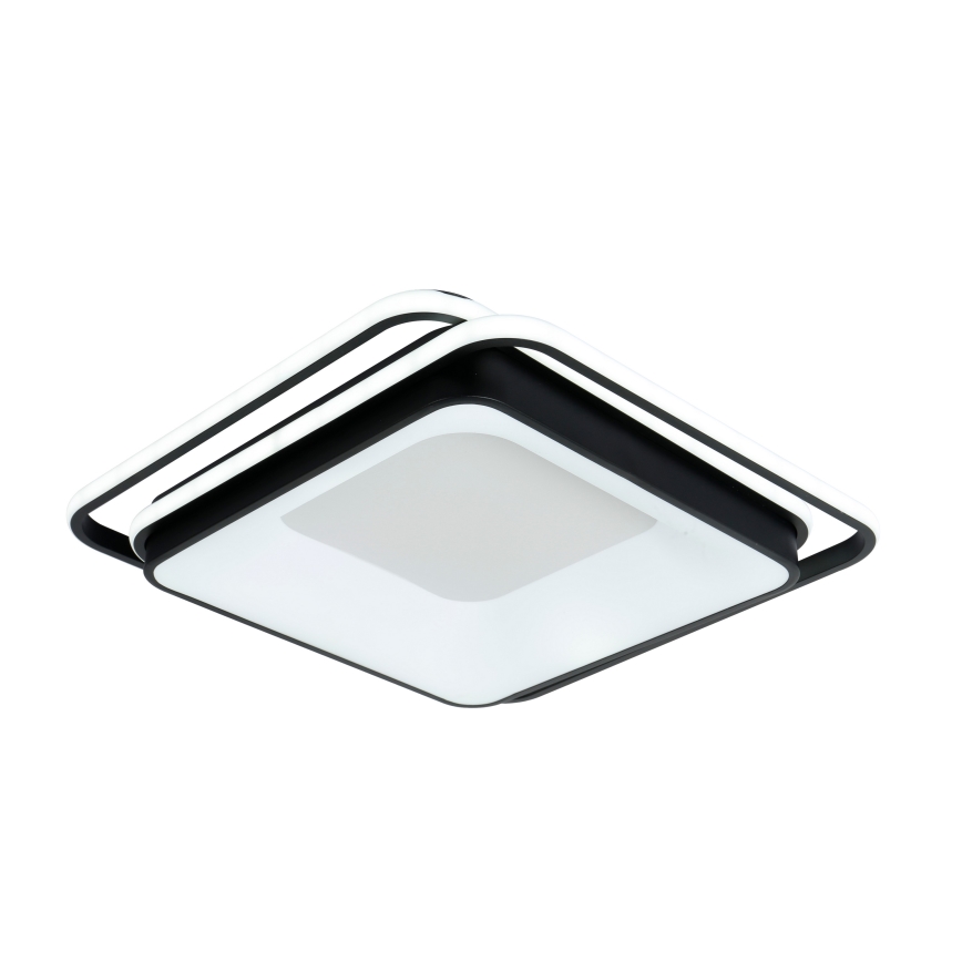Brilagi - LED stmievateľné stropné svietidlo FLARE LED/102W/230V 3000-6000K 50x50 cm čierne + diaľkové ovládanie