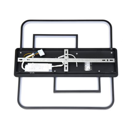 Brilagi - LED stmievateľné stropné svietidlo FLARE LED/34W/230V 3000-6000K 48x48 cm čierne + diaľkové ovládanie