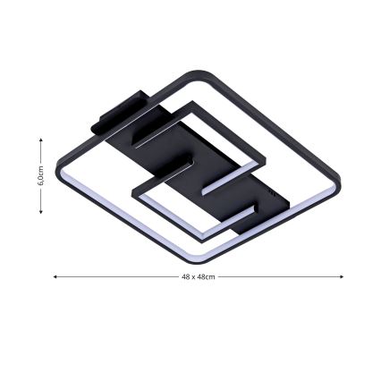 Brilagi - LED stmievateľné stropné svietidlo FLARE LED/34W/230V 48x48 cm 3000-6000K + diaľkové ovládanie