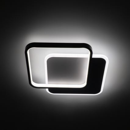 Brilagi - LED stmievateľné stropné svietidlo FLARE LED/43W/230V 3000-6000K 39,5x45 cm biela/čierna + diaľkové ovládanie