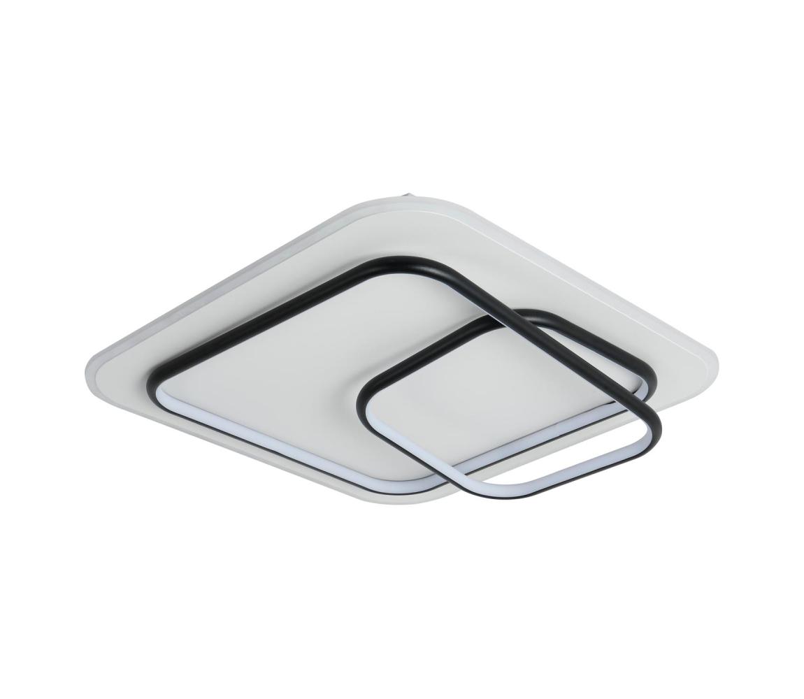 Brilagi - LED stmievateľné stropné svietidlo FLARE LED/81W/230V 50x50 cm biela/čierna + diaľkový ovládač BRMXC2980
