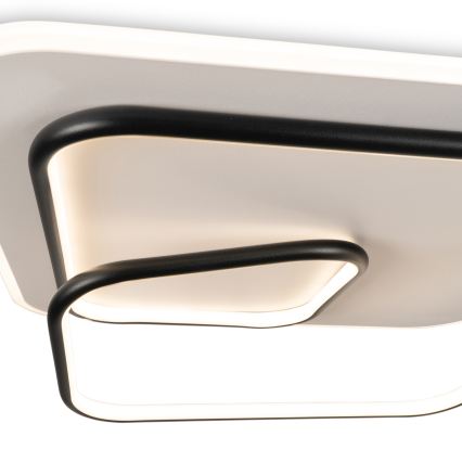 BRILAGI - LED stmievateľné stropné svietidlo FLARE LED/81W/230V 3000-6000K 50x50 cm biela/čierna + diaľkové ovládanie
