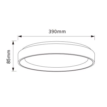 Brilagi - LED stlmiteľné stropné svietidlo FLOCO LED/48W/230V 3000-6500K priemer 40 cm drevený dekor/čierna + diaľkové ovládanie