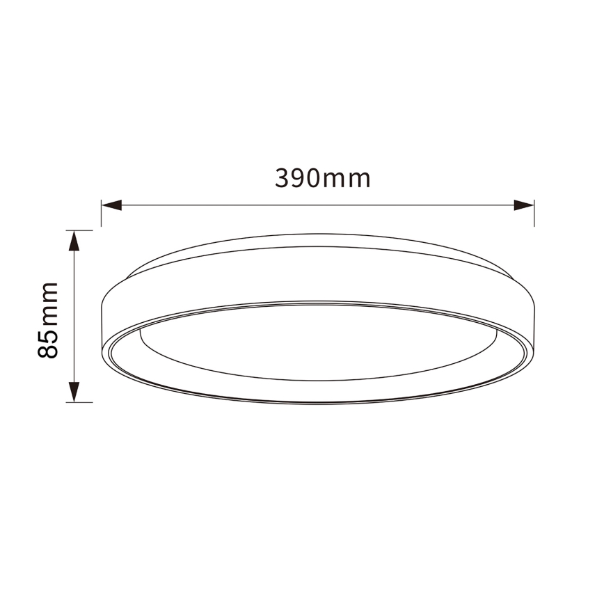Brilagi - LED stlmiteľné stropné svietidlo FLOCO LED/48W/230V 3000-6500K priemer 40 cm drevený dekor/čierna + diaľkové ovládanie