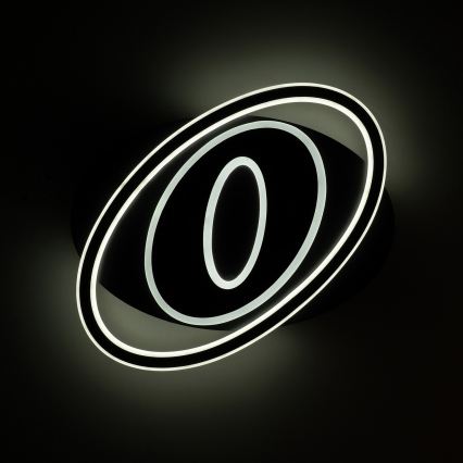 Brilagi - LED stmievateľné stropné svietidlo IRIS LED/78W/230V 3000-6000K 37x49 cm čierna + diaľkové ovládanie