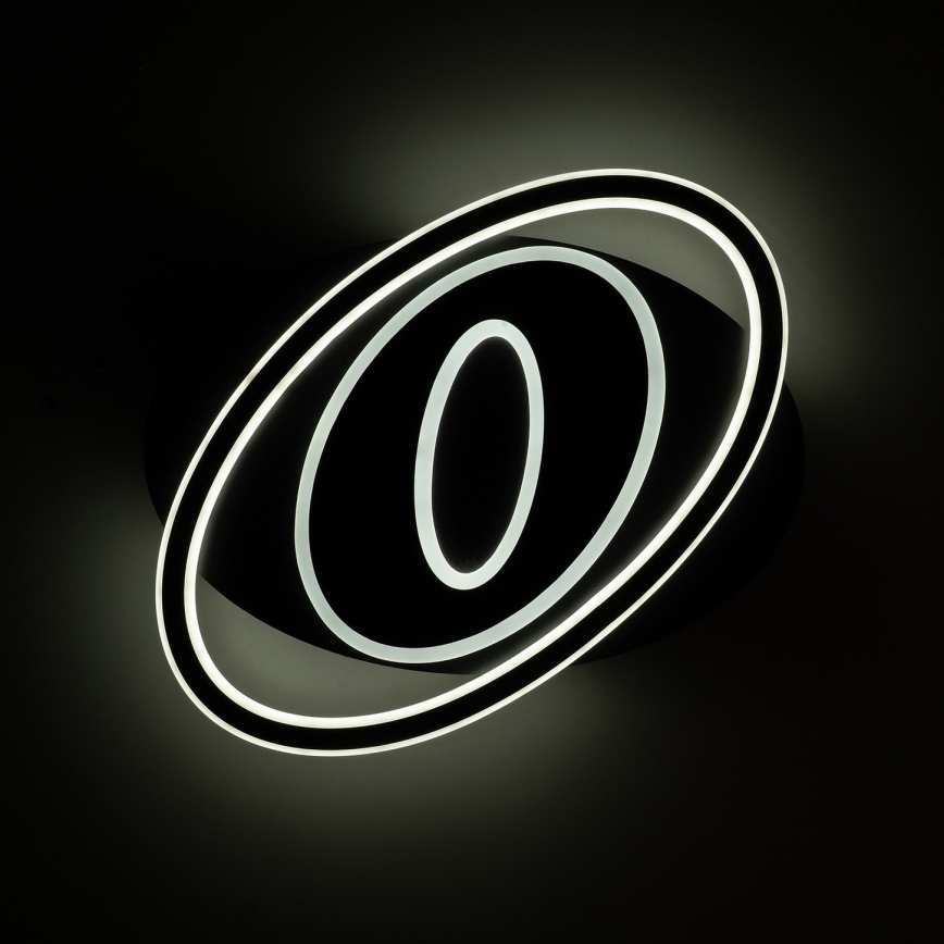 Brilagi - LED stmievateľné stropné svietidlo IRIS LED/78W/230V 3000-6000K 37x49 cm čierna + diaľkové ovládanie