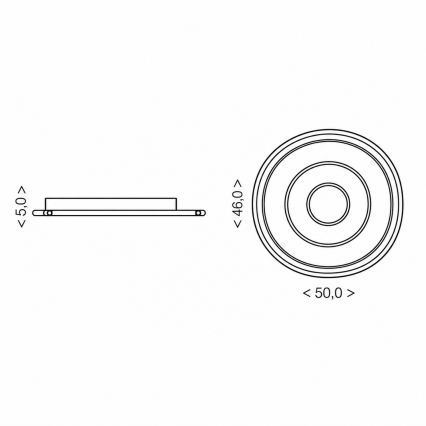 BRILAGI - Stmievateľné LED stropné svietidlo IRIS LED/83W/230V 3000-6000K 46x50 cm čierne + diaľkové ovládanie