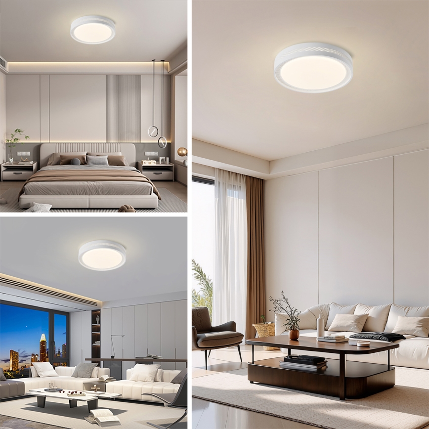 Brilagi - LED Stmievané stropné svietidlo KREON LED/54W/230V 3000-6000K biela pr. 38 cm + diaľkové ovládanie
