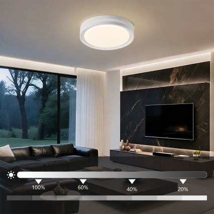 Brilagi - LED Stmievané stropné svietidlo KREON LED/54W/230V 3000-6000K biela pr. 38 cm + diaľkové ovládanie