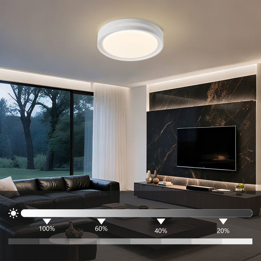 Brilagi - LED Stmievané stropné svietidlo KREON LED/54W/230V 3000-6000K biela pr. 38 cm + diaľkové ovládanie