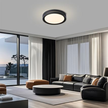 Brilagi - LED stmievateľné stropné svietidlo KREON LED/54W/230V 3000-6000K čierne pr. 38 cm + diaľkové ovládanie