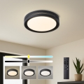 Brilagi - LED stmievateľné stropné svietidlo KREON LED/54W/230V 3000-6000K čierne pr. 38 cm + diaľkové ovládanie