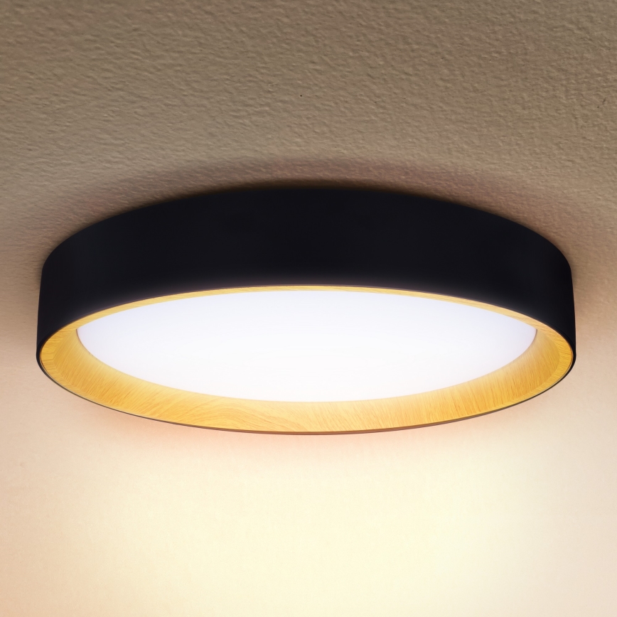 Brilagi - LED Stmievateľné stropné svietidlo LARIOS LED/48W/230V 3000-6500K ø 39 cm čierna + diaľkové ovládanie
