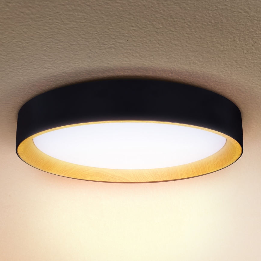 Brilagi - LED Stmievateľné stropné svietidlo LARIOS LED/60W/230V 3000-6500K ø 49 cm čierna + diaľkové ovládanie