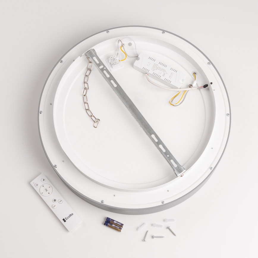 Brilagi - LED Stmievateľné stropné svietidlo FALCON LED/40W/230V 3000-6500K pr. 45 šedá + diaľkové ovládanie