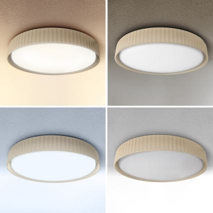 Brilagi - LED Stmievateľné stropné svietidlo LUCIA LED/48W/230V 3000-6500K pr. 41 cm béžová + diaľkové ovládanie
