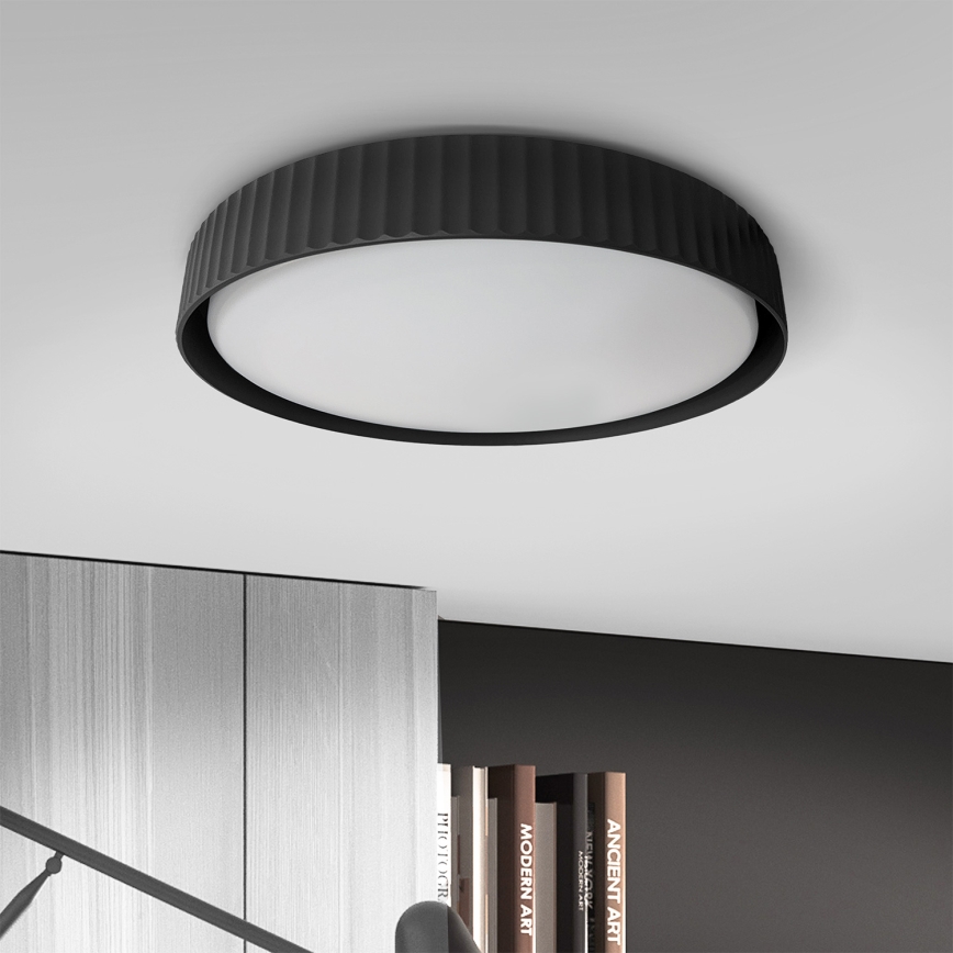 Brilagi - LED stmievateľné stropné svietidlo LUCIA LED/48W/230V 3000-6500K pr. 41 cm čierna + diaľkové ovládanie