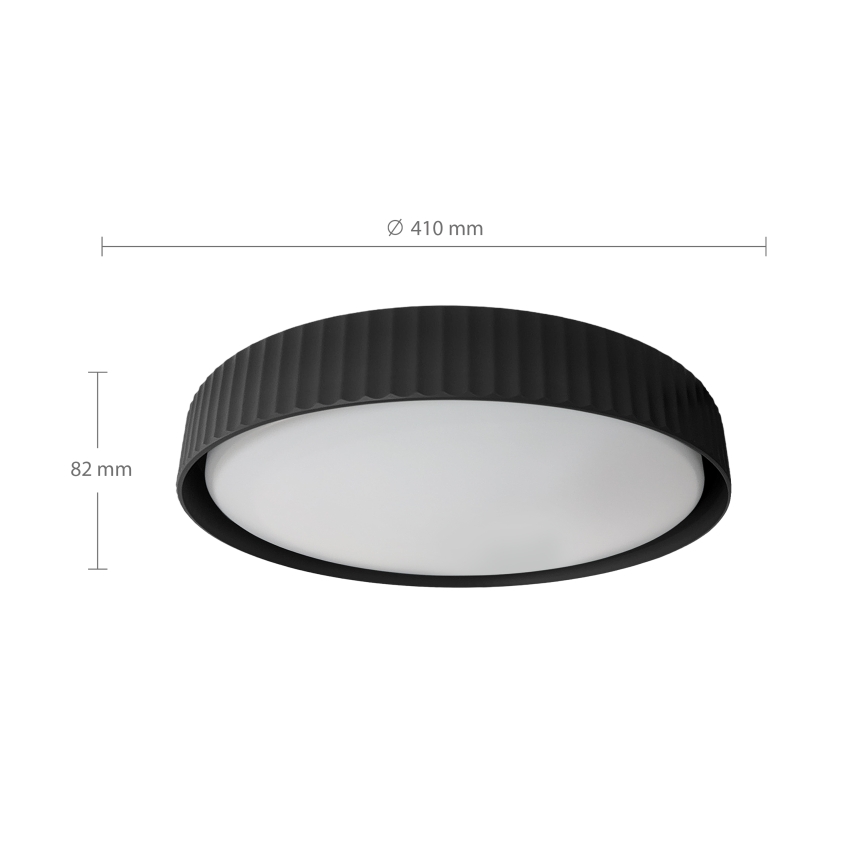 Brilagi - LED stmievateľné stropné svietidlo LUCIA LED/48W/230V 3000-6500K pr. 41 cm čierna + diaľkové ovládanie