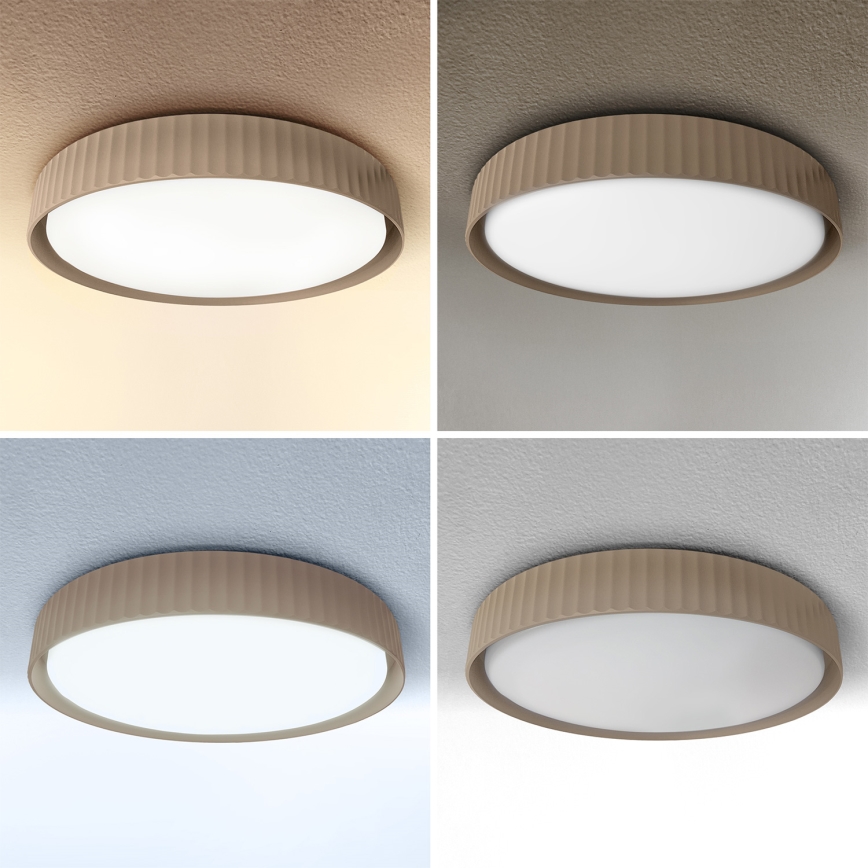 Brilagi - LED stmievateľné stropné svietidlo LUCIA LED/48W/230V 3000-6500K priemer 41 cm hnedá + diaľkové ovládanie