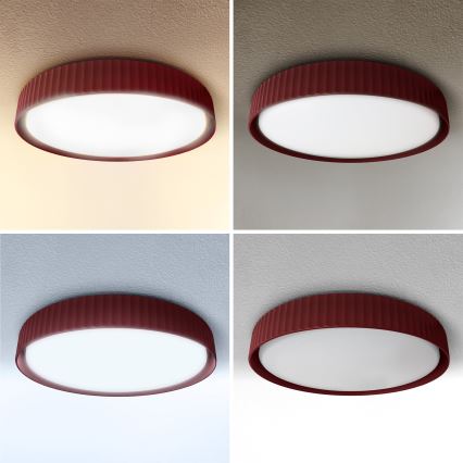 Brilagi - Stmievateľné LED stropné svietidlo LUCIA LED/48W/230V 3000-6500K pr. 41 cm červené + diaľkové ovládanie
