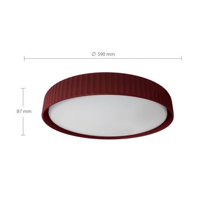 Brilagi - stmievateľné LED stropné svietidlo LUCIA LED/60W/230V 3000-6500K priemer 59 cm červené + diaľkové ovládanie