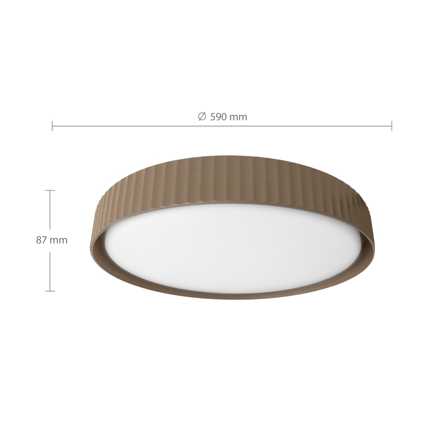 Brilagi - Stmievateľné LED stropné svietidlo LUCIA LED/60W/230V 3000-6500K pr. 59 cm hnedé + diaľkové ovládanie