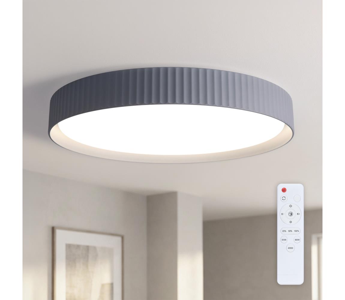 Brilagi - LED stmievateľné stropné svietidlo LUCIA LED/60W/230V pr. 59 cm sivá + diaľkový ovládač WO800-OEM39-60