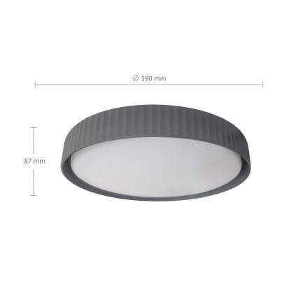 Brilagi - stmievateľné LED stropné svietidlo LUCIA LED/60W/230V 3000-6500K pr. 59 cm sivá + diaľkové ovládanie