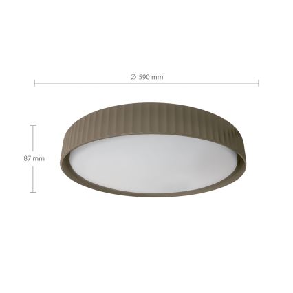 Brilagi - LED stmievateľné stropné svietidlo LUCIA LED/60W/230V 3000-6500K priemer 59 cm taupe + diaľkové ovládanie