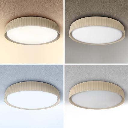 Brilagi - LED stmievateľné stropné svietidlo LUCIA LED/60W/230V 3000-6500K pr. 59 cm béžové + diaľkové ovládanie