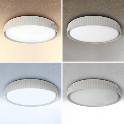 Brilagi - Stmievateľné LED stropné svietidlo LUCIA, 60 W, 230 V, 3000–6500 K, priemer 59 cm, biela – s diaľkovým ovládaním