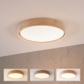BRILAGI - LED stmievateľné stropné svietidlo MANAROLA SMART, 24 W, 230 V, 3000–6000 K, Wi-Fi Tuya Beacon, priemer 41 cm, dub, s diaľkovým ovládaním
