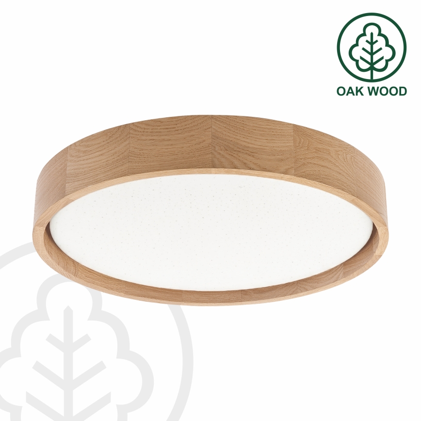 Brilagi - LED stmievateľné stropné svietidlo MANAROLA SMART STARS LED/24W/230V 3000-6000K Wi-Fi Tuya Beacon priemer 41 cm dub + diaľkové ovládanie