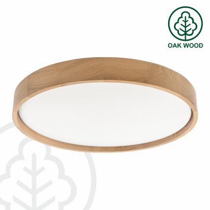 Brilagi - stmievateľné LED stropné svietidlo MANAROLA SMART LED/36W/230V 3000-6000K Wi-Fi Tuya Beacon pr. 51 cm dub + diaľkové ovládanie