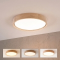 BRILAGI - LED stmievateľné stropné svietidlo MANAROLA SMART STARS LED/24W/230V 3000-6000K Wi-Fi Tuya Beacon priemer 41 cm dub + diaľkové ovládanie