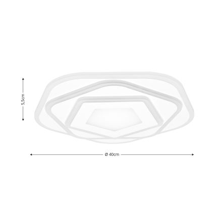 Brilagi - LED Stmievateľné stropné svietidlo MODERN LED/64W/230V 2700-6500K pr. 40 cm + diaľkové ovládanie